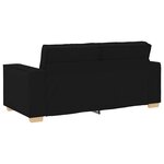 vidaXL Canapé 2 places Noir 140 cm Tissu