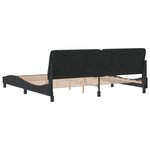 vidaXL Cadre de lit sans matelas noir 200x200 cm velours