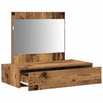 vidaXL Table de Toilette Marron 83 x 40 x 70 cm Bois d'ingénierie