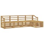 vidaXL Ensemble de canapés d'extérieur 5 pc Blanc Bois d'Acacia Massif