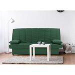 Banquette clic clac 3 places - Tissu 100  coton Vert - 190 x 92 cm - MILA