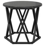 vidaXL Table d'appoint empilable 3 Pièces Chêne noir 53 x 53 x 40 cm