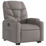 vidaXL Fauteuil inclinable taupe tissu