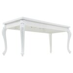 vidaXL Table à manger 179x89x81 cm Blanc brillant