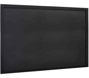 Ardoise murale WOODY 60 x 80 cm Cadre en bois Noir SECURIT