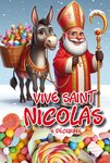 Carte Vive Saint Nicolas Bonne fête avec Enveloppe