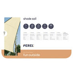 Perel Voile d'ombrage  hydrofuge  5 x 5 x 5 m  160 g/m²  polyester  triangulaire  crème
