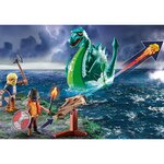 PLAYMOBIL 71830 - Duo de Vikings  barque  canon et monstre marin