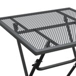 vidaXL Mobilier à dîner de jardin 3 Pièces Maille Métal Anthracite