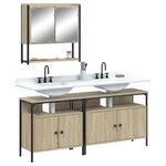vidaXL Ensemble de meubles de salle de bain 3 Pièces chêne sonoma
