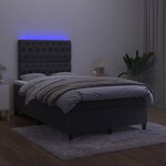 vidaXL Sommier à lattes de lit matelas et LED Noir 120x200 cm Velours