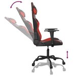 vidaXL Chaise de jeu Noir et rouge Similicuir