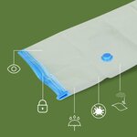 Pack and Move - Lot 6 Housses Rangement Sous Vide - Taille S 50 x 70 cm - Sac de Compression - Vêtements  Pull Hiver - Petit Format - Fermeture Zip