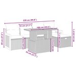 vidaXL Salon de jardin avec coussins 6 Pièces beige résine tressée