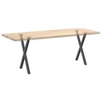 vidaXL Pieds de table à manger en forme de X  2 pièces  anthracite  57 x (72-73) cm  acier