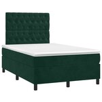 vidaXL Sommier à lattes de lit et matelas Vert foncé 120x200cm Velours