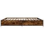 vidaXL Cadre de lit sans matelas chêne fumé 200x200 cm