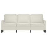 vidaXL Canapé à 3 places Crème 180 cm Velours