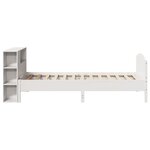 vidaXL Lit bibliothèque sans matelas blanc 90x200cm bois de pin massif