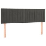 vidaXL Sommier à lattes de lit et matelas Gris foncé 140x190cm Velours