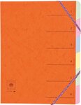 Trieur 6 onglets CL 7/10ème Dos extensible à élastiques Rubriques imprimées Coloris Al... COUTAL