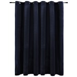 vidaXL Rideau occultant avec anneaux en métal Velours Noir 290x245 cm