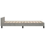 vidaXL Cadre de lit sans matelas gris clair 90x200 cm velours