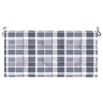 vidaXL Coussin de banc de jardin motif à carreaux gris 120x50x4 cm