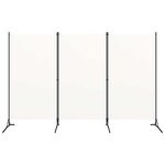 vidaXL Cloison de séparation 3 panneaux Blanc 260x180 cm Tissu