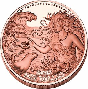 Pièce de monnaie en Cuivre 1 Dollar g 155.5 (5 oz) Millésime 2025 Native American Myth SEDNA