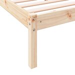 vidaXL Cadre de lit extra long sans matelas 200x220 cm bois massif pin