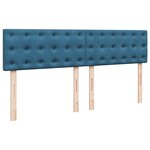vidaXL Sommier à lattes de lit et matelas Bleu 200x200 cm velours