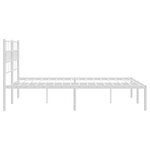 vidaXL Cadre de lit métal sans matelas et tête de lit blanc 160x200 cm