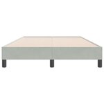 vidaXL Cadre de lit sans matelas gris clair 120x220 cm velours
