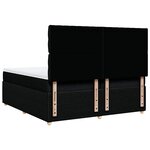 vidaXL Sommier à lattes de lit avec matelas Noir 200x200 cm Tissu