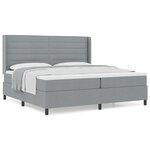 vidaXL Lit box spring avec matelas taupe 80x200 cm en tissu Ensemble de 7