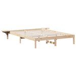 vidaXL Cadre de lit avec tables de chevet Marron Marron
