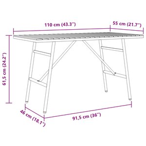 vidaXL Table de salle à manger / Table de repas Marron