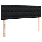 VidaXL Cadre de lit ottoman avec matelas noir 160x200 cm velours