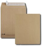 Lot de 50 Pochettes à soufflets,  280 x 375 mm, kraft armé sans fenêtre
