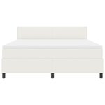 vidaXL Lit à ressorts avec Crème de Matelas Super King Tissu en velours côtelé