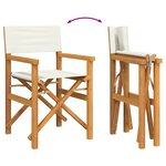 vidaXL Chaises de metteur en scène pliantes lot de 2 Bois teck massif