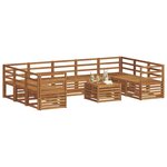 vidaXL Ensemble de canapés d'extérieur 10 pc Naturel