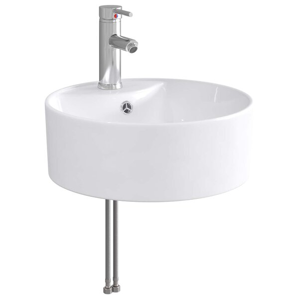 vidaXL Lavabo avec robinet et évacuation Chrome 40 5 x 40 5 x 15 cm