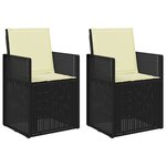 vidaXL Chaises de jardin salle à manger 2 pc Anthracite et crème PP