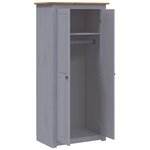 vidaXL Garde-robe Gris 80x50x171 5 cm Pin massif Assortiment Panama