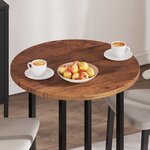 vidaXL Plateau de table Marron foncé Ø 70 x 2.5 cm Chêne massif
