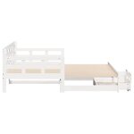 vidaXL Lit de jour avec gigogne et tiroirs sans matelas blanc 80x200cm