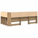 vidaXL Tête de lit de rangement avec étagère chêne artisanal 90 cm