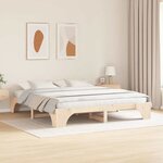 vidaXL Cadre de lit Pin massif 207 x 207 x 30 cm Bois massif en pin